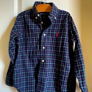 Polo Ralph Lauren Kids Dress Shirt Boys Size 4 Long Sleeve